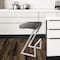 Armen Living Atlantis 26" Counter Height Backless Gray Faux Leather and Brushed Stainless Steel Bar Stool LCAT26BAGR - alternate 6